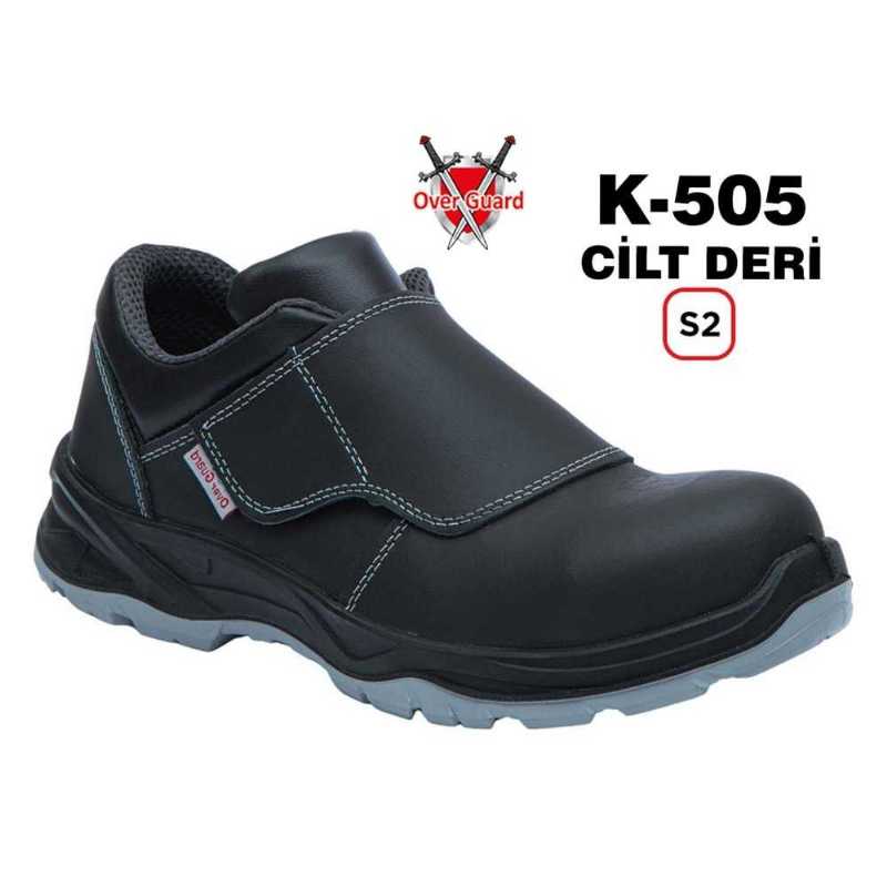 Overguard İş Ayakkabısı Kompozit Burunlu Kaynakçı Cilt Deri K-505 S2 - 43